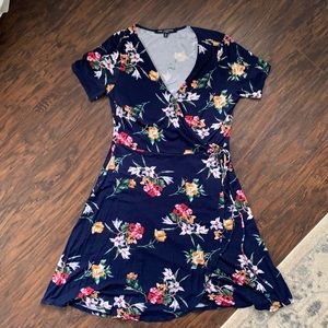 Floral Cross Tie Dress